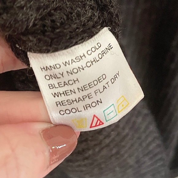 London Fog Mens Full Zip Sweater Cardigan Chunky Cable knit Wool blend Gray 2XL - Picture 13 of 14